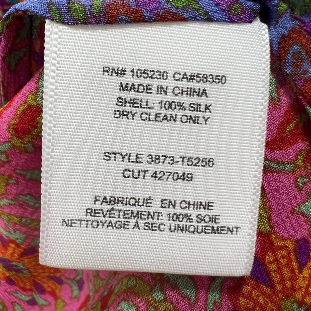 Joie Katja Peasant Floral Boho Silk Blouse Top Xs View 6